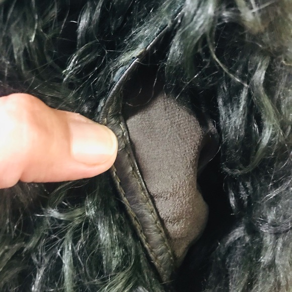 Authentic GUCCI Tom Ford 2014 Curly Shearling Fur Green Jacket Coat Med FRE GIFT - Picture 15 of 16